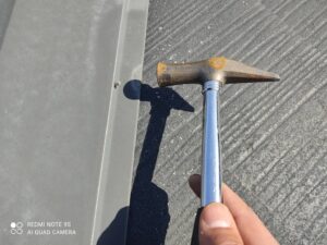 堺市　屋根　塗装工事　釘