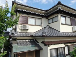 堺市中区　K様邸　外壁塗装　漆喰・瓦ラバー工事