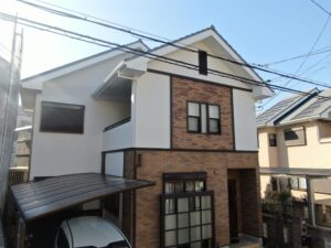 堺市北区I様邸　外壁・屋根・付帯塗装・タイル貼り工事
